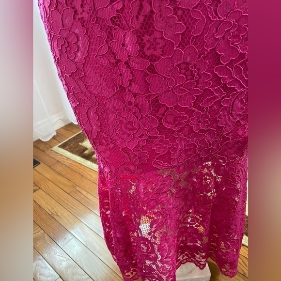 NANETTE Lepore Lace Midi Passion Pink Dress Size 2 - Picture 7 of 16